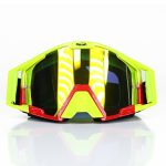 عینک موتورسواری برند ردلاین رنگ قرمز زرد