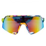 عینک موتورسواری مدل ۱۰۰% رنگ نارنجی آبی