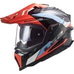 کلاه کاسکت ال اس تو مدل LS2 MX701 EXPLORER C FRONTIER G.BLUE FL.ORANGE