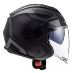 کلاه کاسکت ال اس تو مدل OF570 MATT BLACK TITANIUM