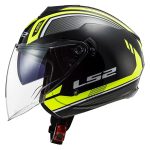 کلاه کاسکت ال اس تو مدل OF573 Twister II Flix black-yellow