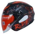 کلاه کاسکت ال اس تو مدل OF573 Twister II Flix مشکی قرمز مات