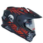 کلاه کاسکت اندروییDA1مدل ۲۰۲ رنگ مشکی قرمز اسکلت