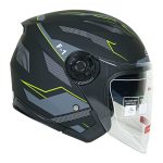 کلاه کاسکت بدون فک دی ای وان مدل ۴۰۲ رنگ زرد