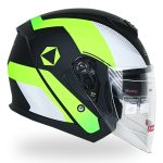 کلاه کاسکت بدون فک دی ای وان مدل ۴۰۶ رنگ مشکی سبز