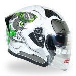 کلاه کاسکت بدون فک دی ای وان مدل ۴۰۷ رنگ سفید سبز