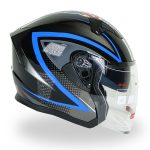 کلاه کاسکت بدون فک دی ای وان مدل ۴۰۷ رنگ مشکی آبی