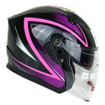 کلاه کاسکت بدون فک دی ای وان کد ۴۰۷ طرح میگ میگ رنگ صورتی