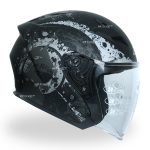 کلاه کاسکت بدون فک راپیدو مدل Bone-BLK OF878