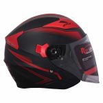 کلاه کاسکت بدون فک ردلاین مدل ۹۱۶ رنگ قرمز-مشکی