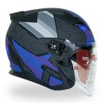 کلاه کاسکت بدون فک ردلاین مدل ۹۴۶ رنگ آبی مشکی