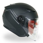 کلاه کاسکت بدون فک ردلاین مدل ۹۵۶ رنگ مشکی طوسی مات