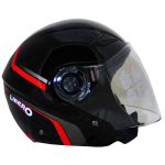 کلاه کاسکت بدون فک لیبرو رنگ مشکی براق – قرمز