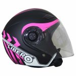 کلاه کاسکت بدون فک لیبرو رنگ مشکی مات-صورتی