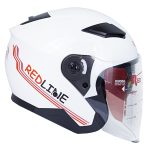 کلاه کاسکت بلوتوث دار بدون فک ردلاین مدل ۹۵۶طرح White Wave