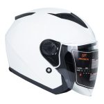 کلاه کاسکت بلوتوث دار بدون فک فلش مدل ۸۶۸ طرح سفید مات