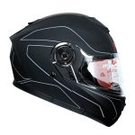 کلاه کاسکت بلوتوث دار فک متحرک ردلاین مدل ۹۳۷ رنگ طوسی مشکی