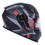 کلاه کاسکت بلوتوث دار فک متحرک ردلاین مدل ۹۳۹ طرح gray luse