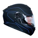 کلاه کاسکت بلوتوث دار فک متحرک ردلاین مدل ۹۳۷ رنگ مشکی آبی