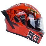 کلاه کاسکت بلوتوث دار فک متحرک کایک مدل Red Ant