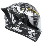 کلاه کاسکت بلوتوث دار فک متحرک کایک مدل Grey Tyrannosaurus Rex