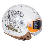 کلاه کاسکت بیون رنگ شیری مدل B-110-6