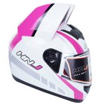 کلاه کاسکت خرگوشی اچ ان جی مدل HNJ 902 White Pink