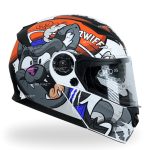 کلاه کاسکت راپیدو مدل ۹۵۰ طرح crash Orange/Gray