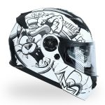 کلاه کاسکت راپیدو مدل ۹۵۰ طرح crash W/B