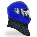 کلاه کاسکت فک ثابت راپیدو مدل ۹۶۶ شال دار رنگ آبی