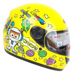 کلاه کاسکت فک ثابت کودک برند ردلاین مدل ۹۰۶ رنگ زرد