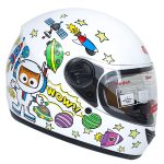 کلاه کاسکت فک ثابت کودک برند ردلاین مدل ۹۰۶ رنگ سفید