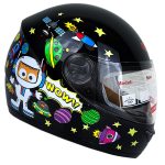 کلاه کاسکت فک ثابت کودک برند ردلاین مدل ۹۰۶ رنگ مشکی