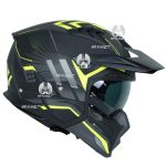 کلاه کاسکت فک جدا برند راپیدو ۸۹۰ مدل اسکورپین رنگ سفید زرد