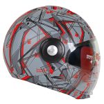 کلاه کاسکت فک جدا برند ردلاین مدل نوپو کد ۹۷۶ طرح استار قرمز