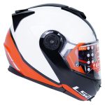 کلاه کاسکت فک متحرک ال اس تو مدل LS2 FF345 رنگ سفید نارنجی براق