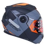 کلاه کاسکت فک متحرک ال اس تو مدل LS2 FF345 رنگ طوسی نارنجی مات