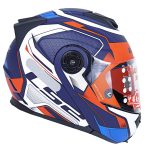 کلاه کاسکت فک متحرک ال اس تو مدل ls2 of345-5 رنگ آبی نارنجی