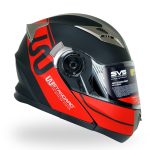 کلاه کاسکت فک متحرک دابلیو استاندارد رنگ قرمز مشکی مات