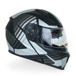 کلاه کاسکت فک متحرک دی ای وان مدل ۱۰۵ رنگ مشکی طوسی