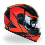 کلاه کاسکت فک متحرک دی ای وان مدل ۱۰۵ رنگ مشکی قرمز