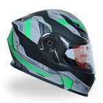 کلاه کاسکت فک متحرک ردلاین مدل ۹۳۹ رنگ مشکی سبز