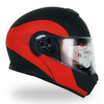 کلاه کاسکت فک متحرک ردلاین مدل ۹۵۵ رنگ مشکی قرمز مات