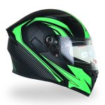 کلاه کاسکت فک متحرک Da1 مدل ۱۰۱ رنگ مشکی سبز