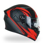 کلاه کاسکت فک متحرک Da1 مدل ۱۰۱ رنگ مشکی قرمز