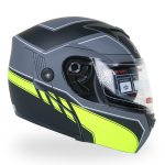 کلاه کاسکت فک متحرک DA1 مدل ۱۰۲ رنگ زرد مشکی