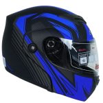 کلاه کاسکت فک متحرک DA1 مدل ۱۰۲ رنگ مشکی آبی