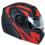 کلاه کاسکت فک متحرک DA1 مدل ۱۰۲ مشکی قرمز