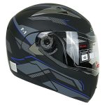 کلاه کاسکت فک متحرک Da1 مدل ۱۰۸ طرحF-1 رنگ آبی