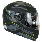 کلاه کاسکت فک متحرک Da1 مدل ۱۰۸ طرحF-1 رنگ زرد